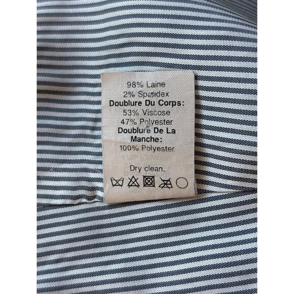 J. Crew Original Schoolboy Blazer Size 2 Fitted Gold Embossed Buttons Stripe Lin - Picture 10 of 10